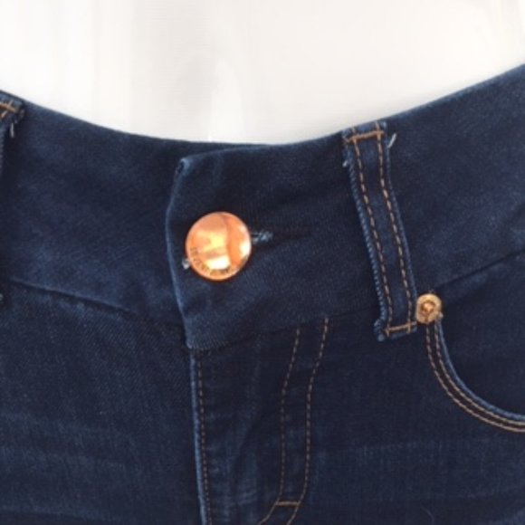 Seven7 High Rise Tummyless Women’s Skinny Dark Wash Jean - 6 - Picture 3 of 15